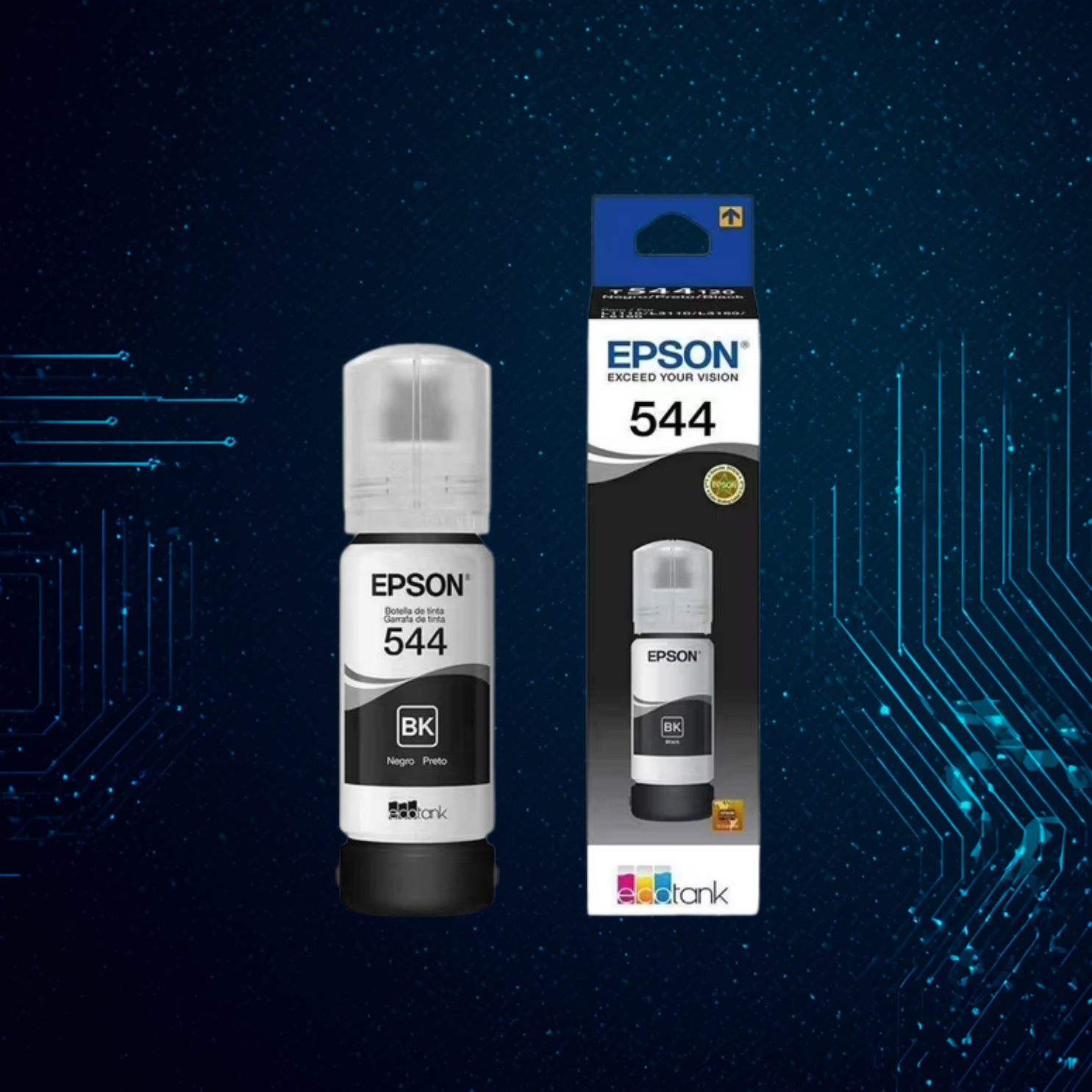 Tinta Negra Epson 544 BK – Black Original EcoTank