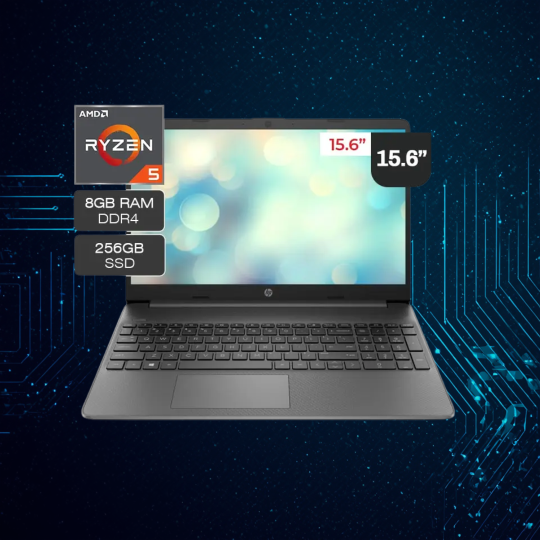 Notebook HP 15-ef2523la 15.6" — AMD Ryzen 5 / 8GB RAM / 512GB SSD / Windows 11