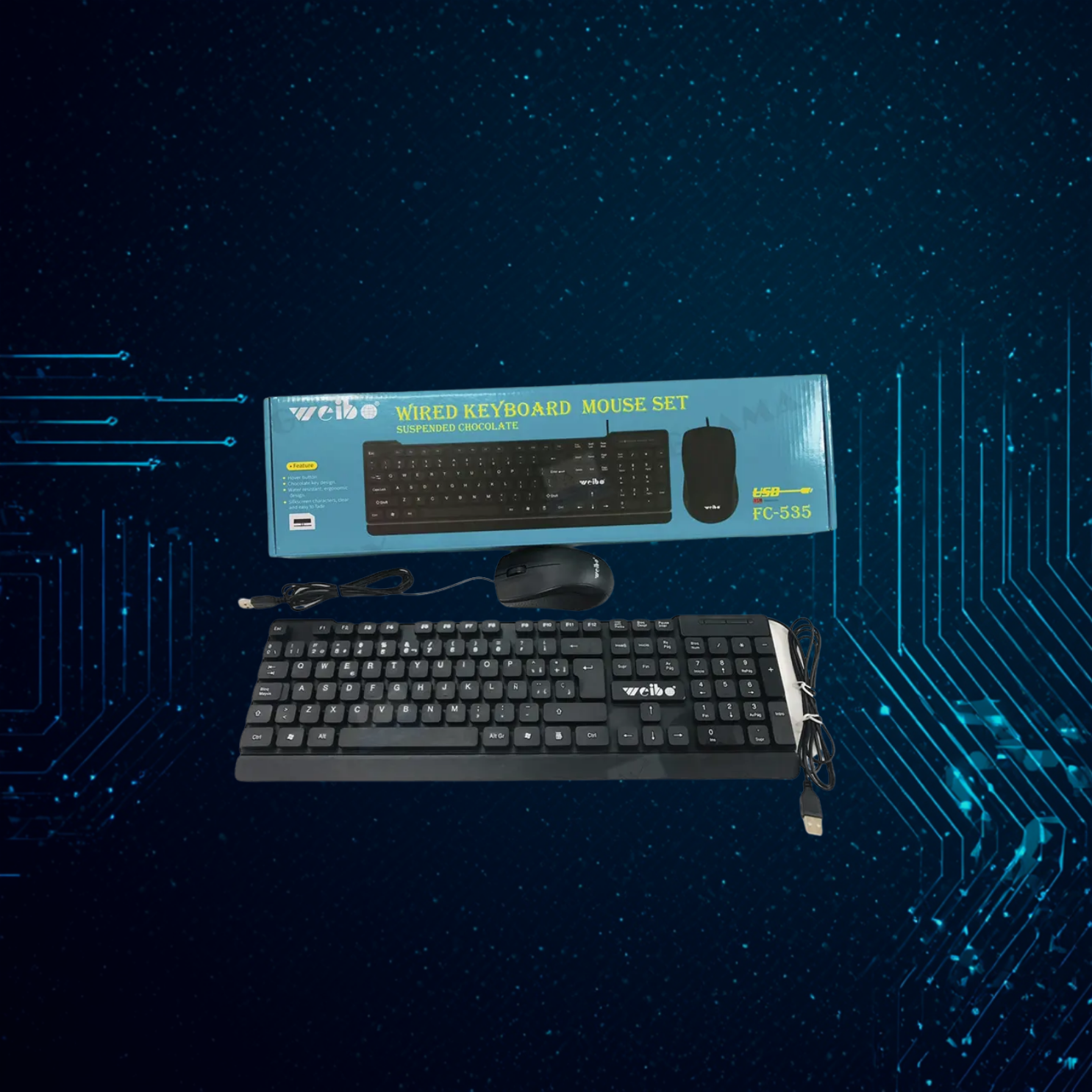 Combo Teclado + Mouse Weibo FC-535 – Con Cable USB