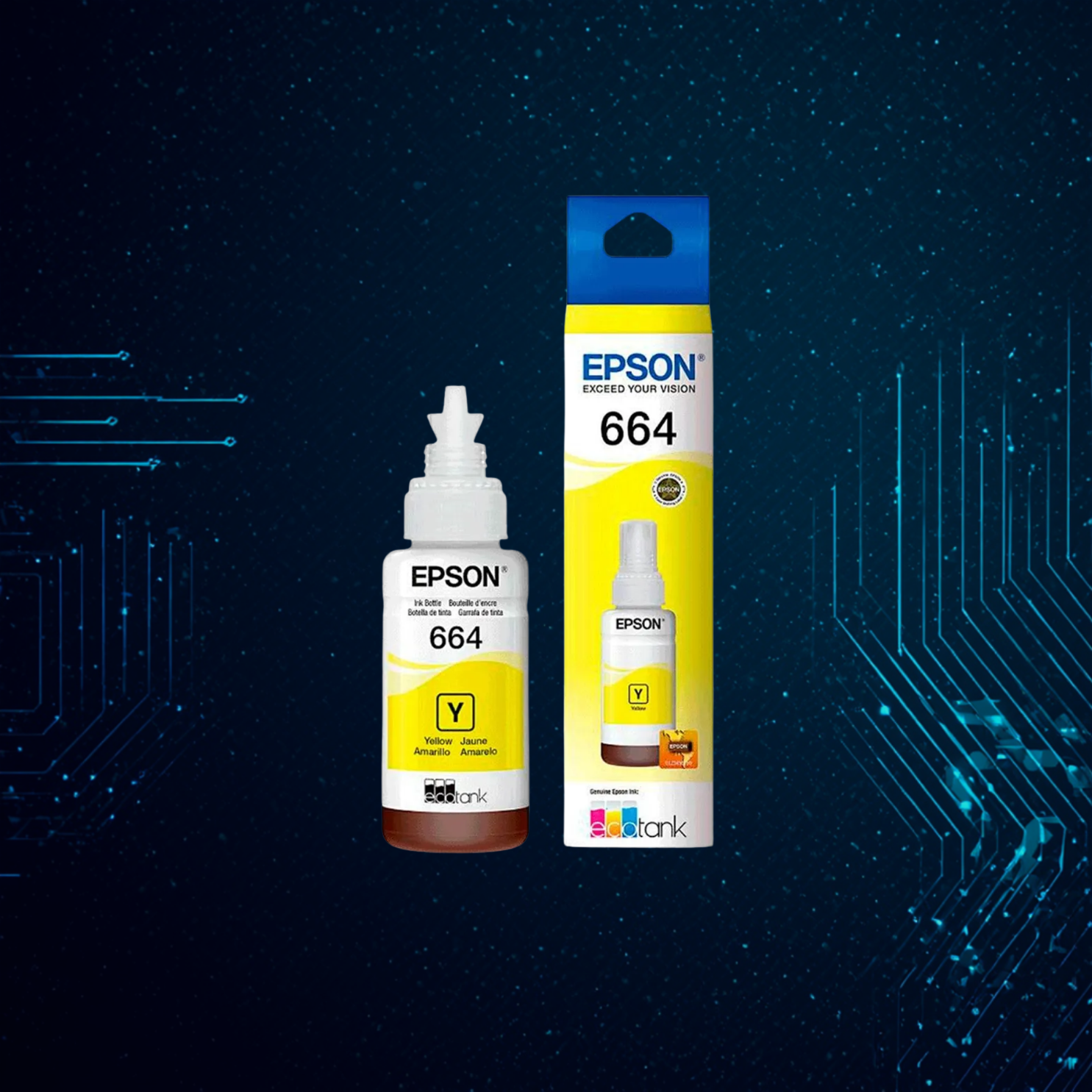 Tinta Amarilla Epson 664 – Yellow Original EcoTank